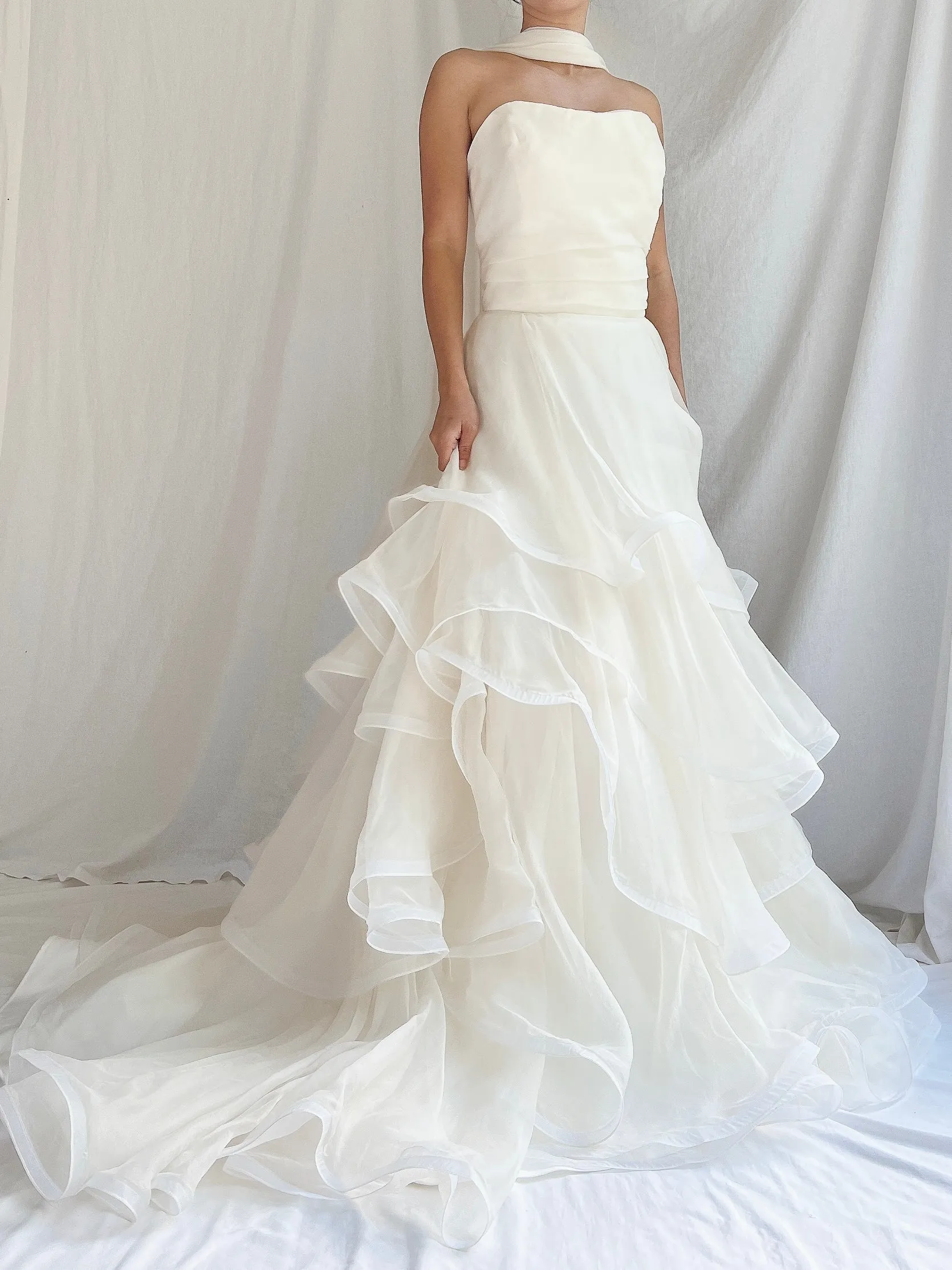 00s Silk Organza Layered Gown - S/6