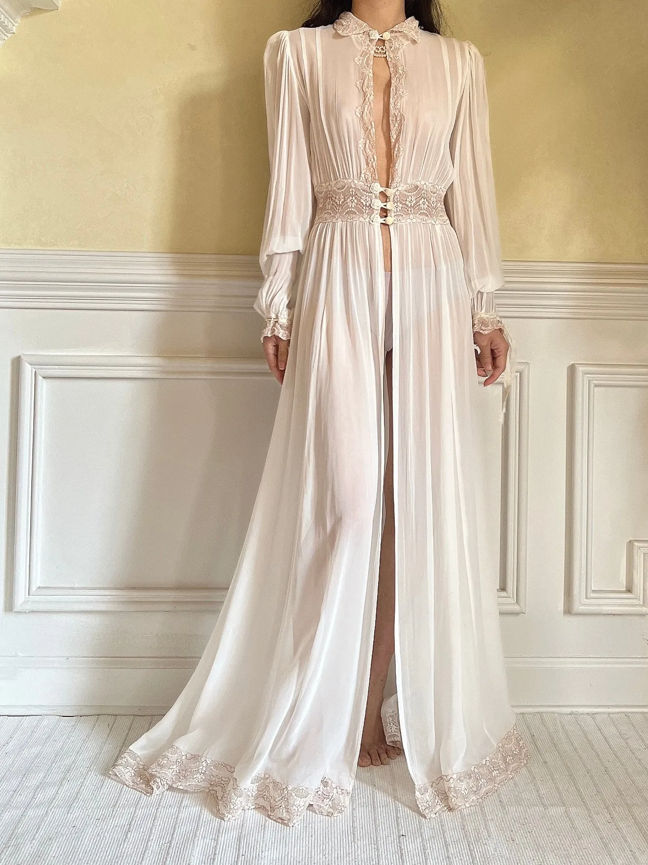 1930s Poet Sleeve Dressing Gown - XS