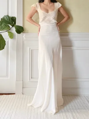 1930s Rayon Bias Slip Gown - M