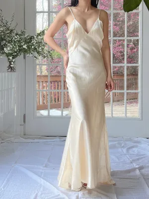 1930s Satin Bias Cut Slip - XS