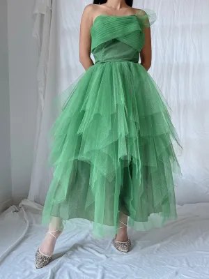 1950s Handkerchief Tulle Dress - XS