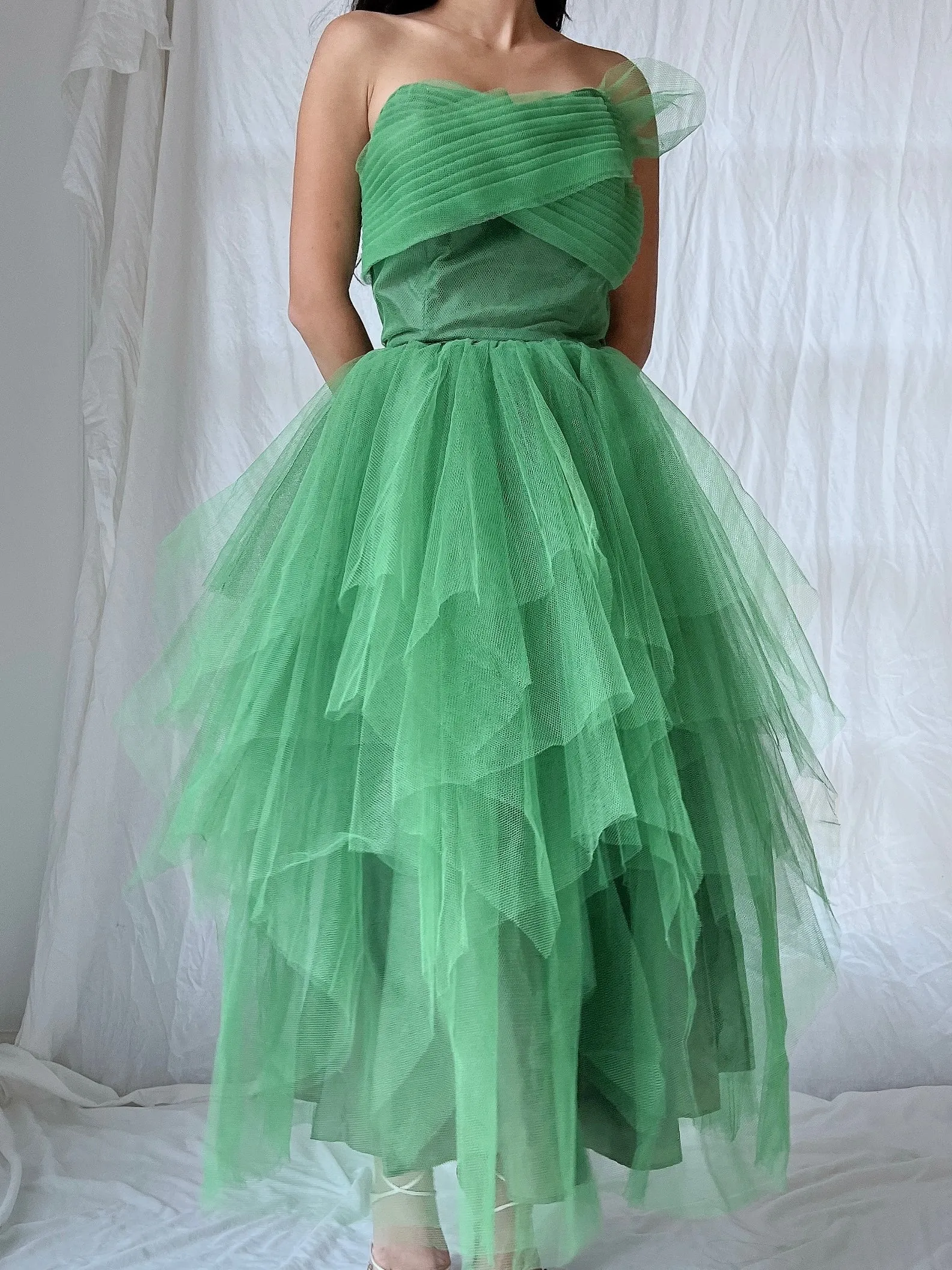 1950s Handkerchief Tulle Dress - XS