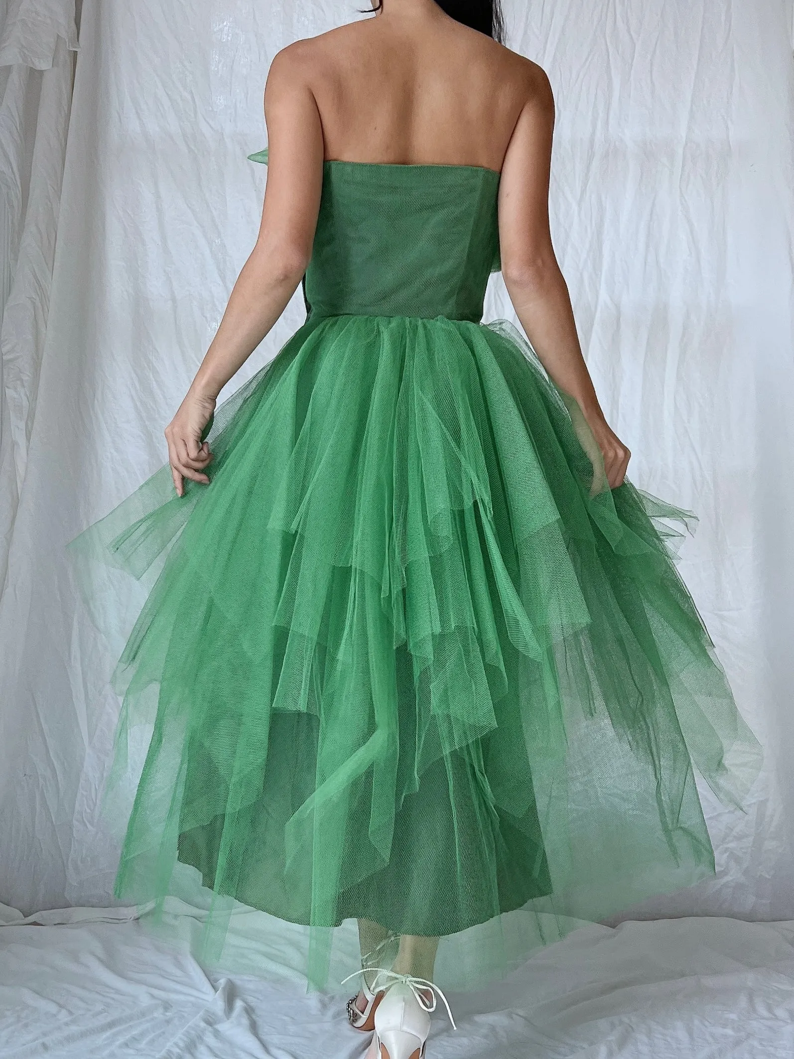 1950s Handkerchief Tulle Dress - XS