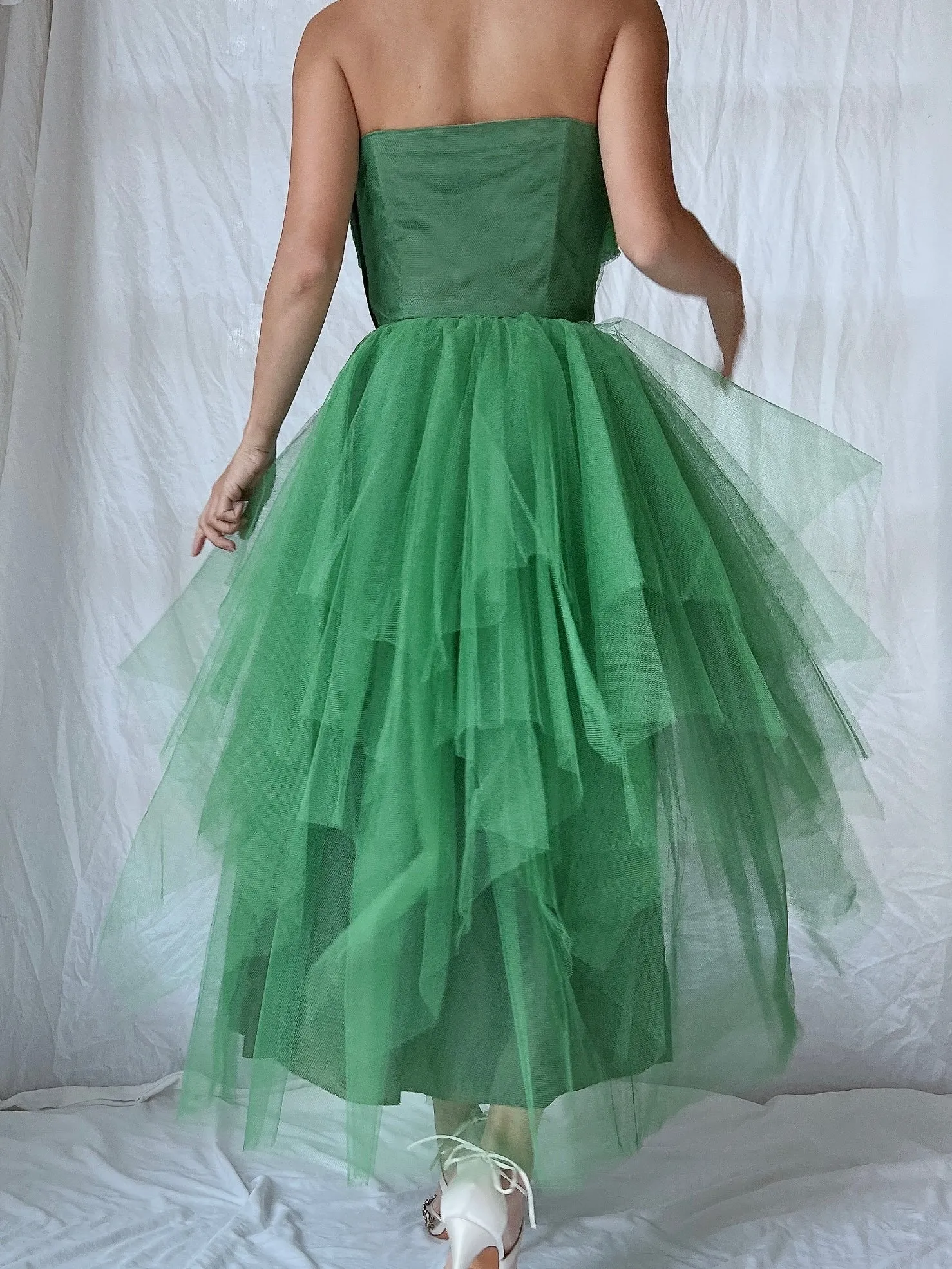 1950s Handkerchief Tulle Dress - XS