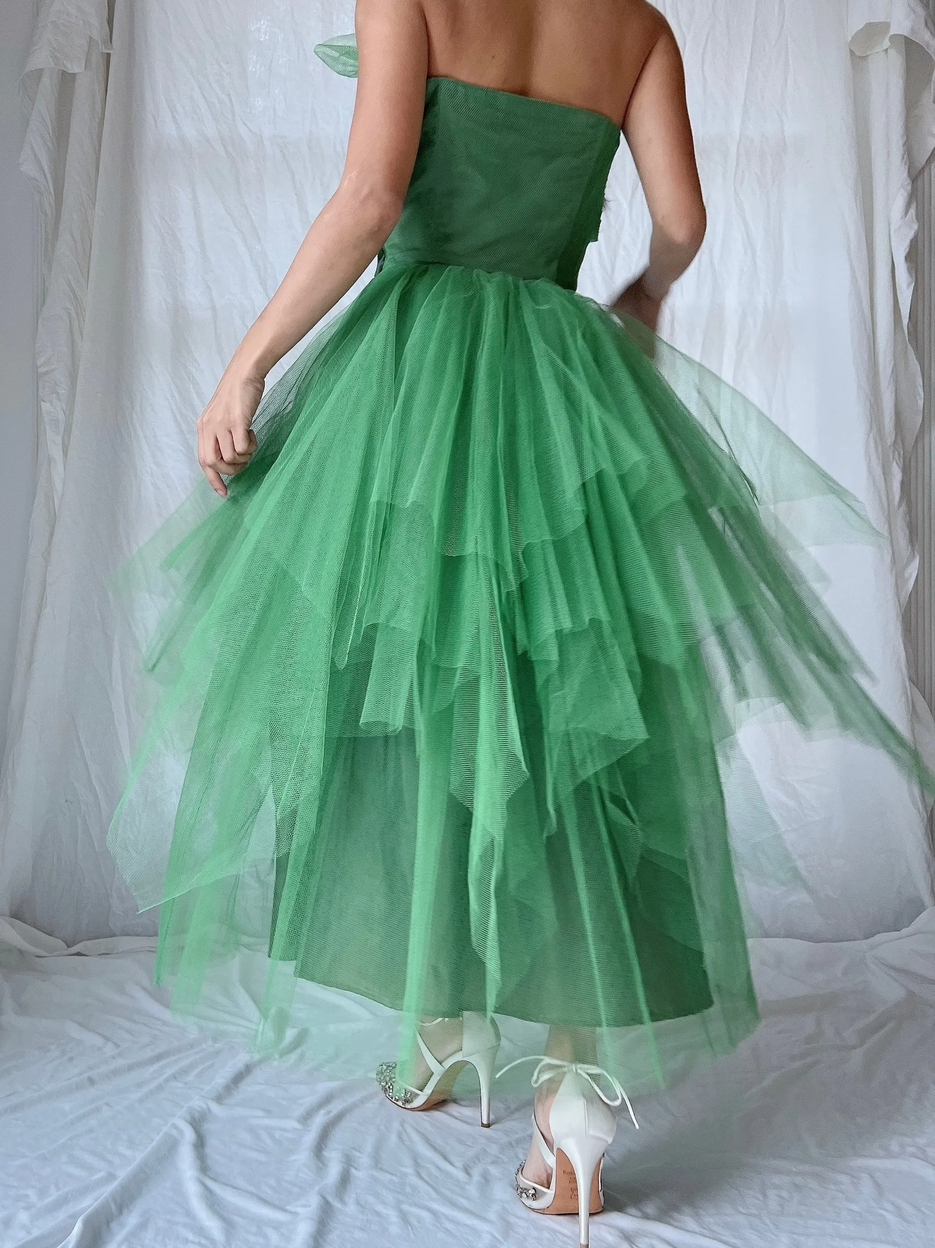 1950s Handkerchief Tulle Dress - XS