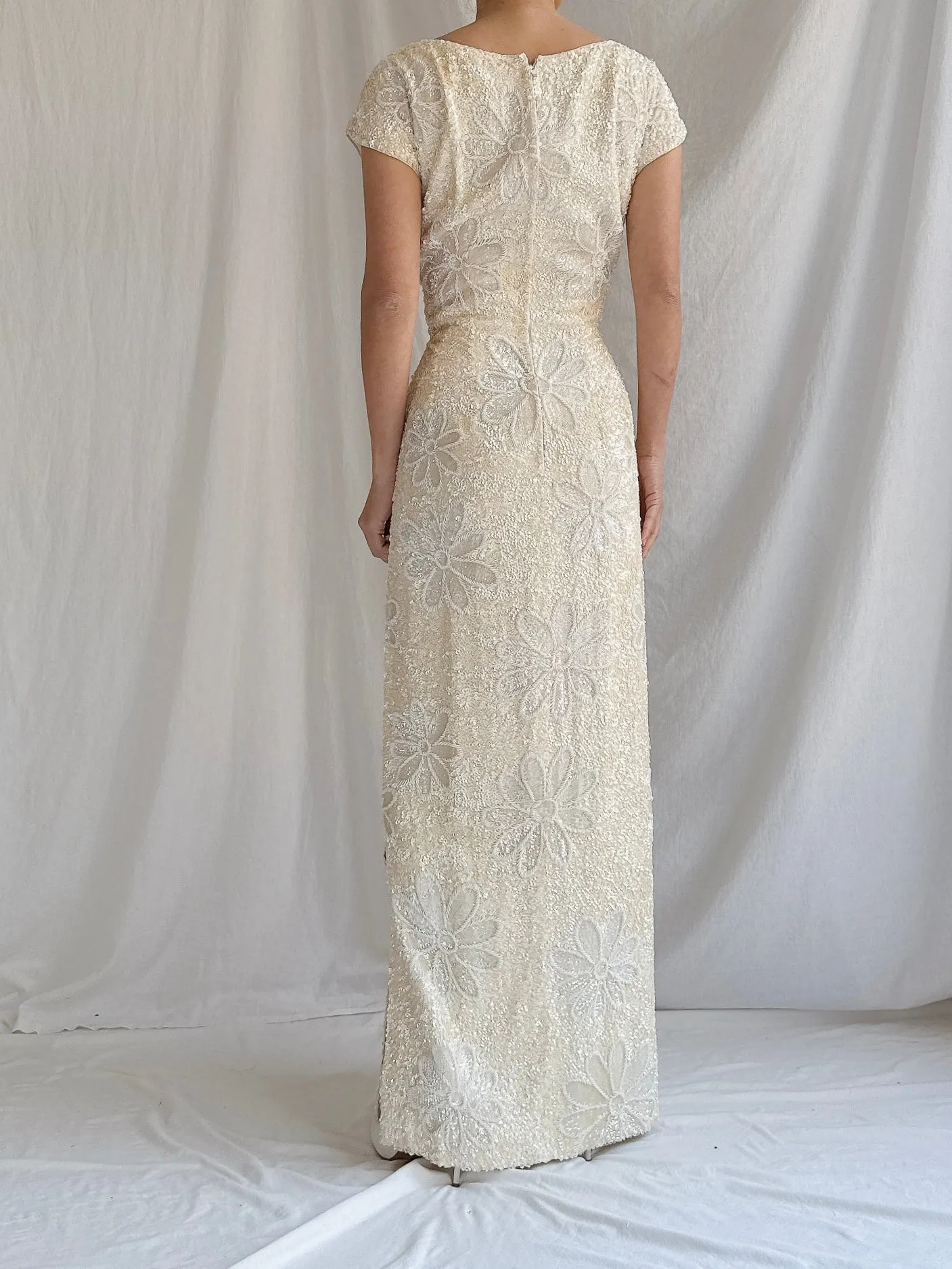 1960s Daisy Sequins Dress - S/M