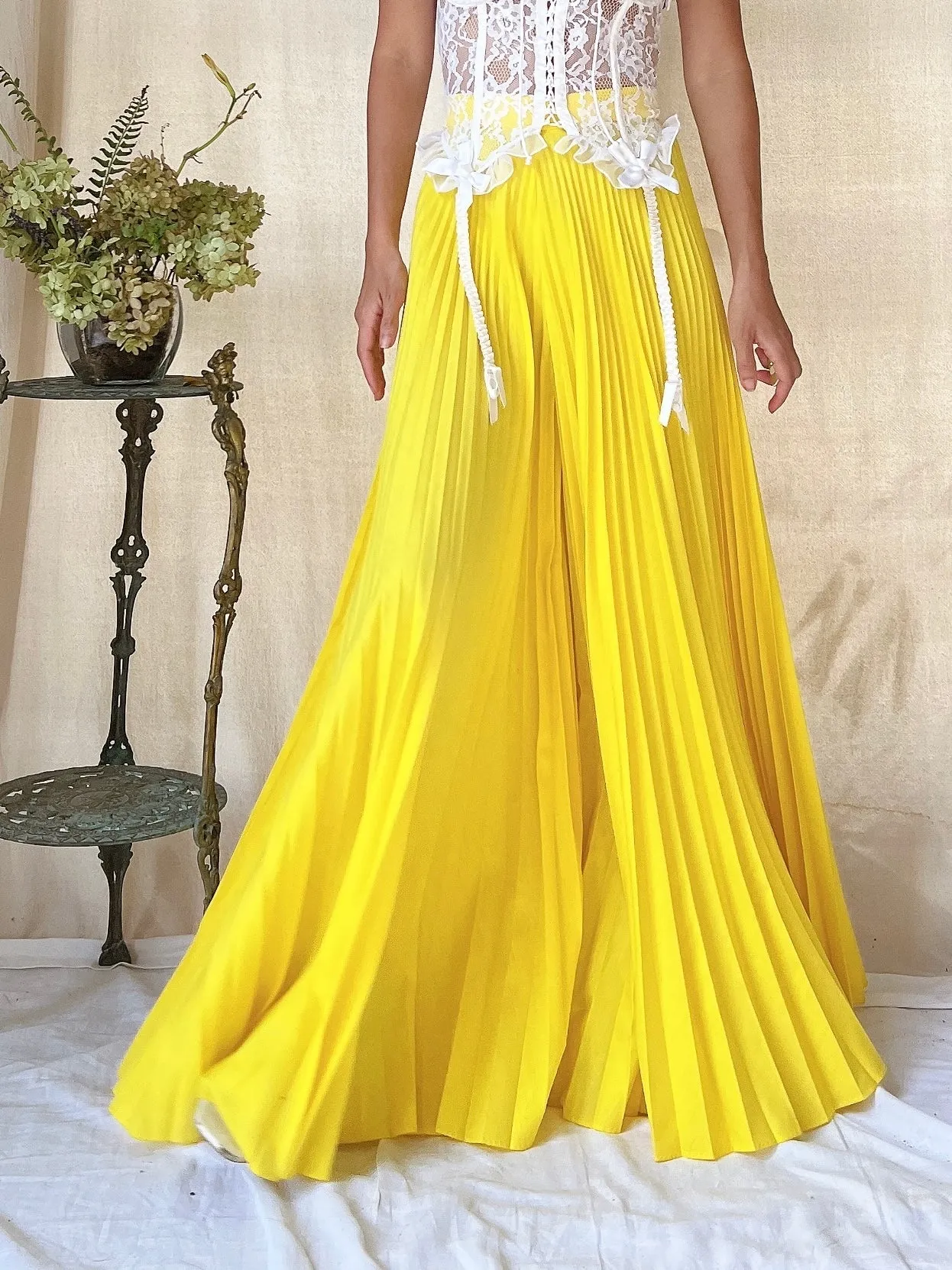 1960s Yellow Palazzo Pants - XS