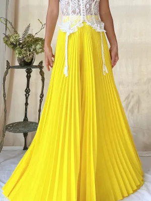 1960s Yellow Palazzo Pants - XS
