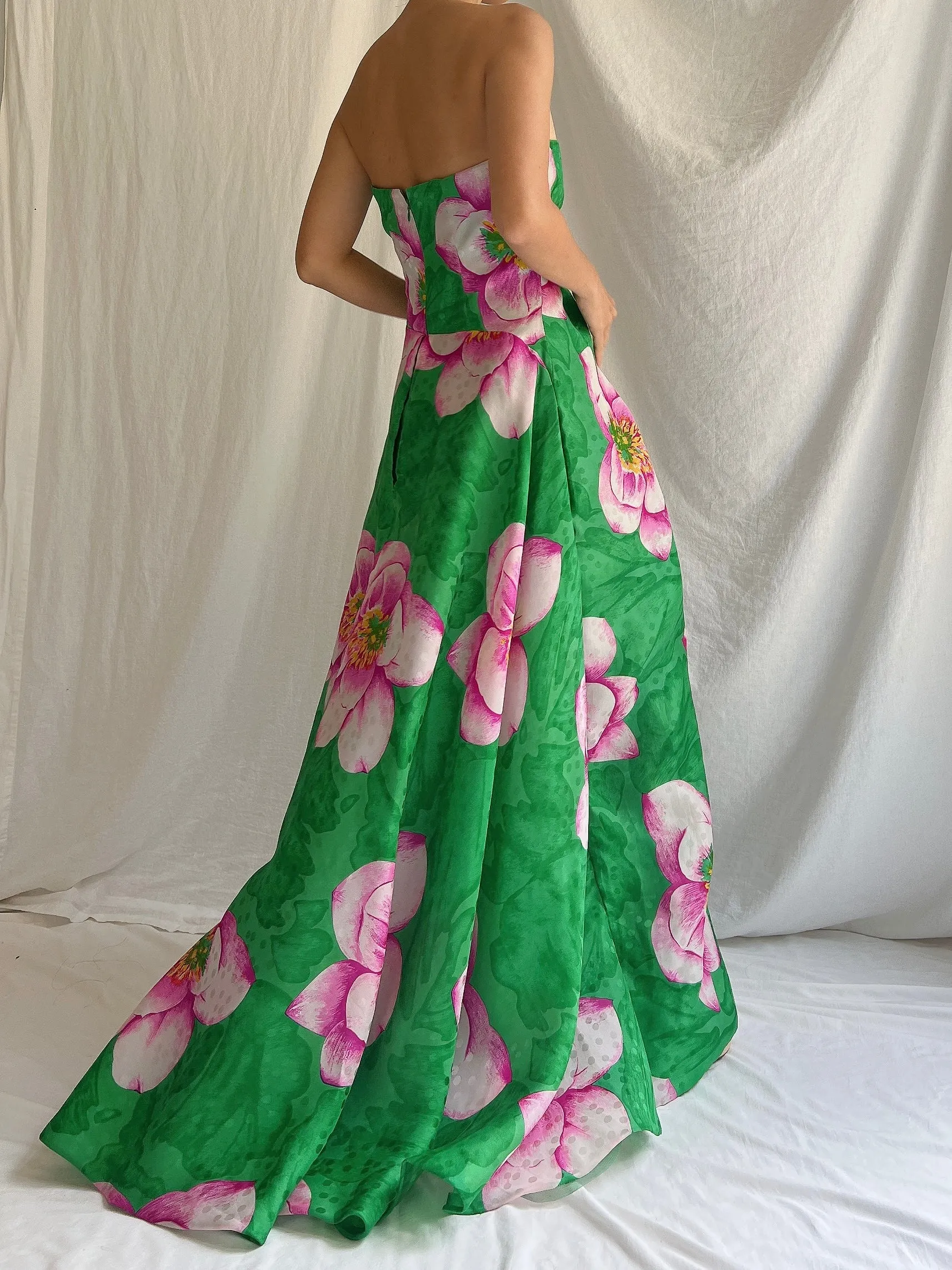 1990s Richilene Silk Organza Gown - S