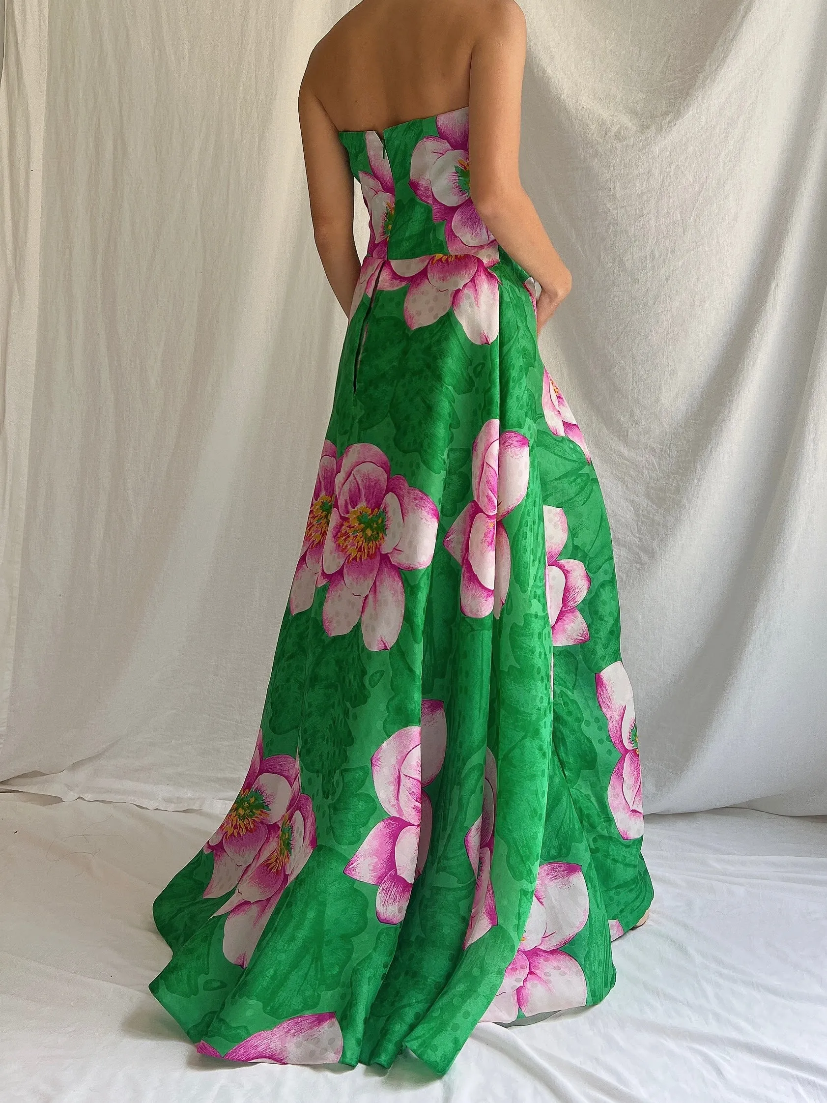 1990s Richilene Silk Organza Gown - S