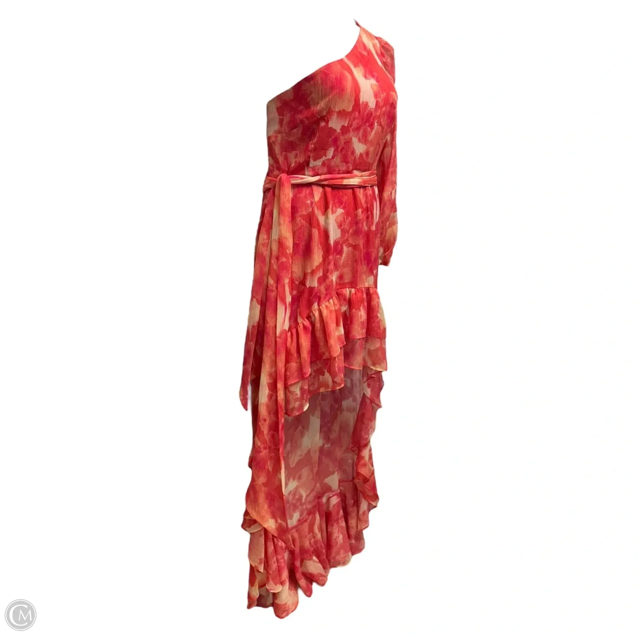 Addison One Shoulder Dress By Gianni Bini In Orange & Red, Size: 12