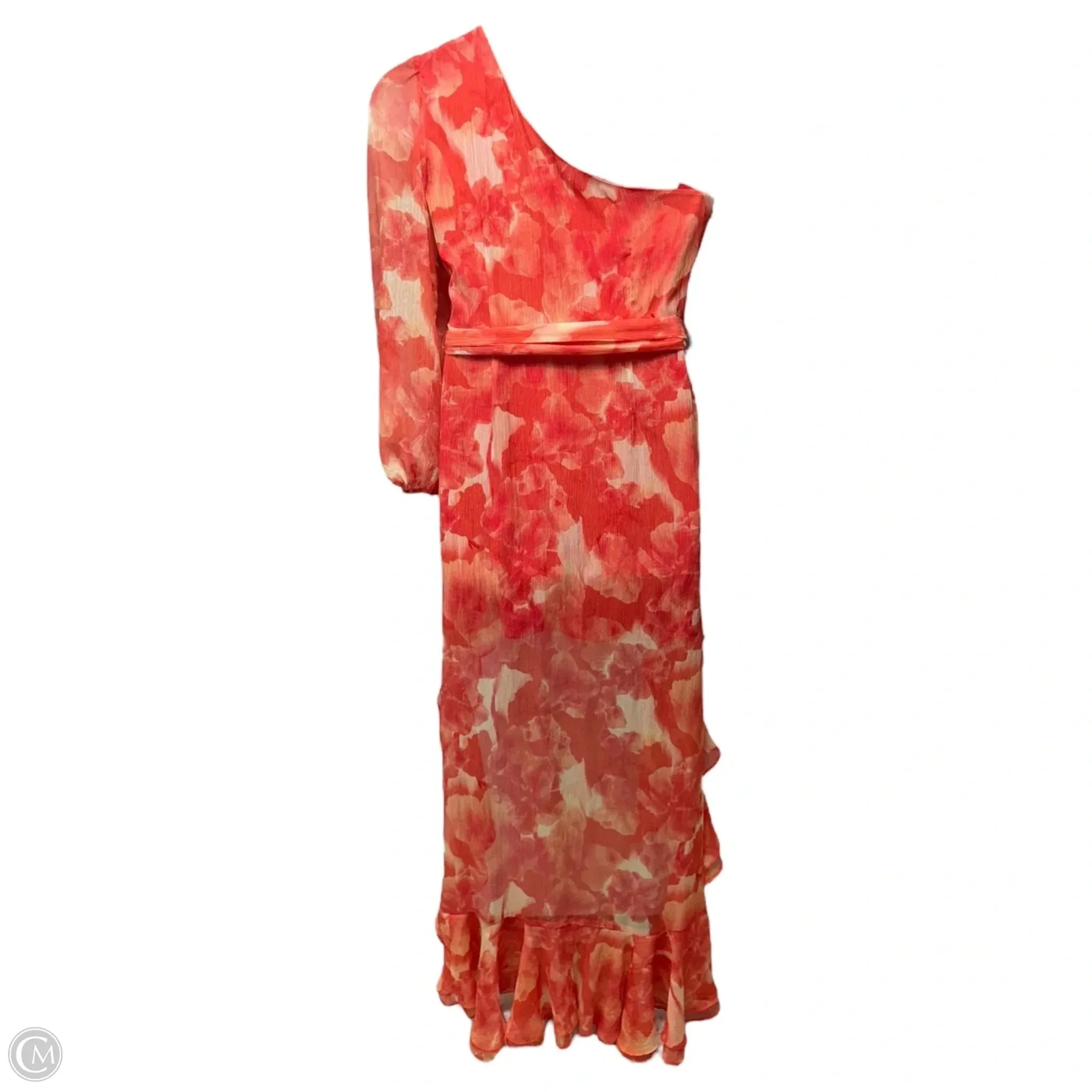 Addison One Shoulder Dress By Gianni Bini In Orange & Red, Size: 12