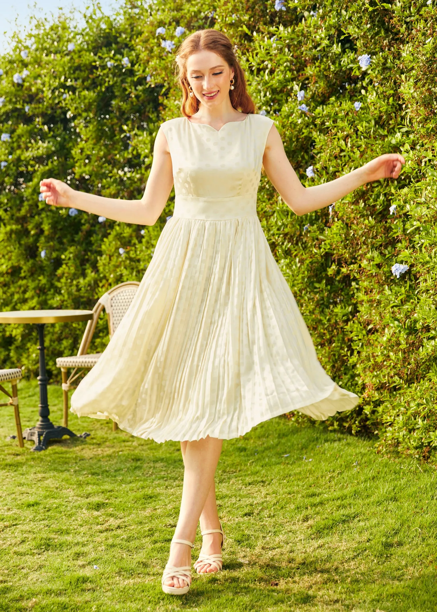 Always In My Dots Fit and Flare Dress