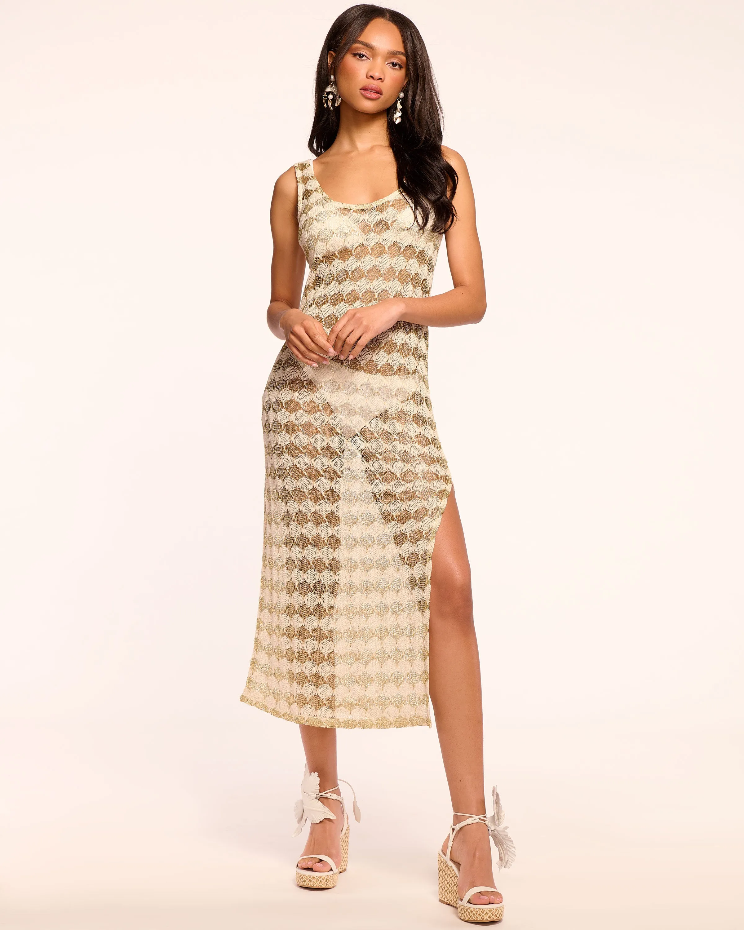 Angely Crochet Coverup Midi Dress