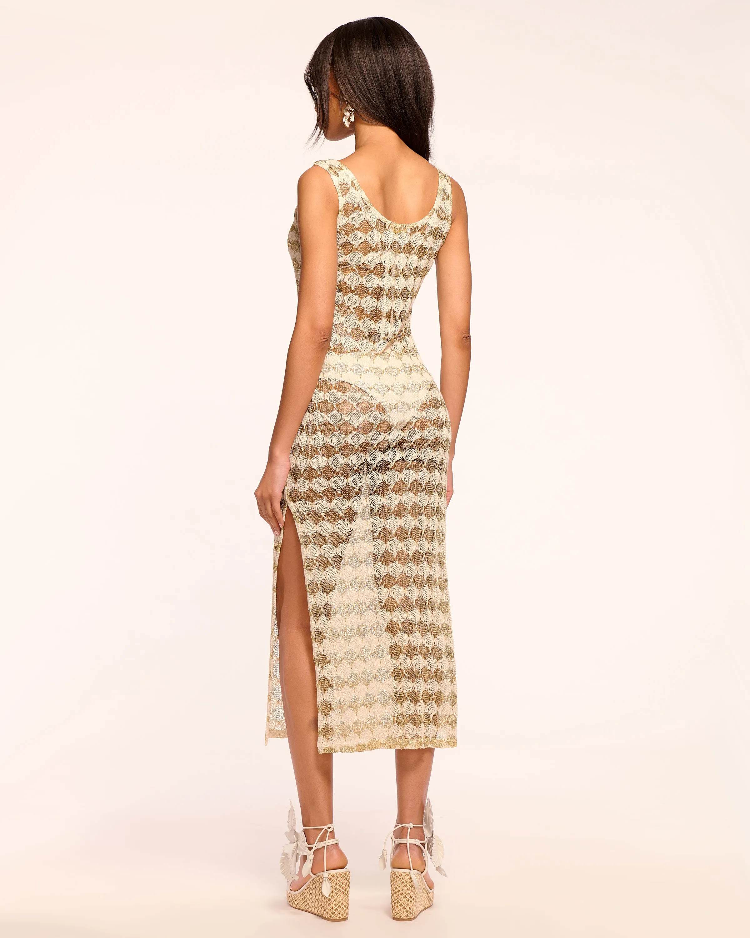 Angely Crochet Coverup Midi Dress