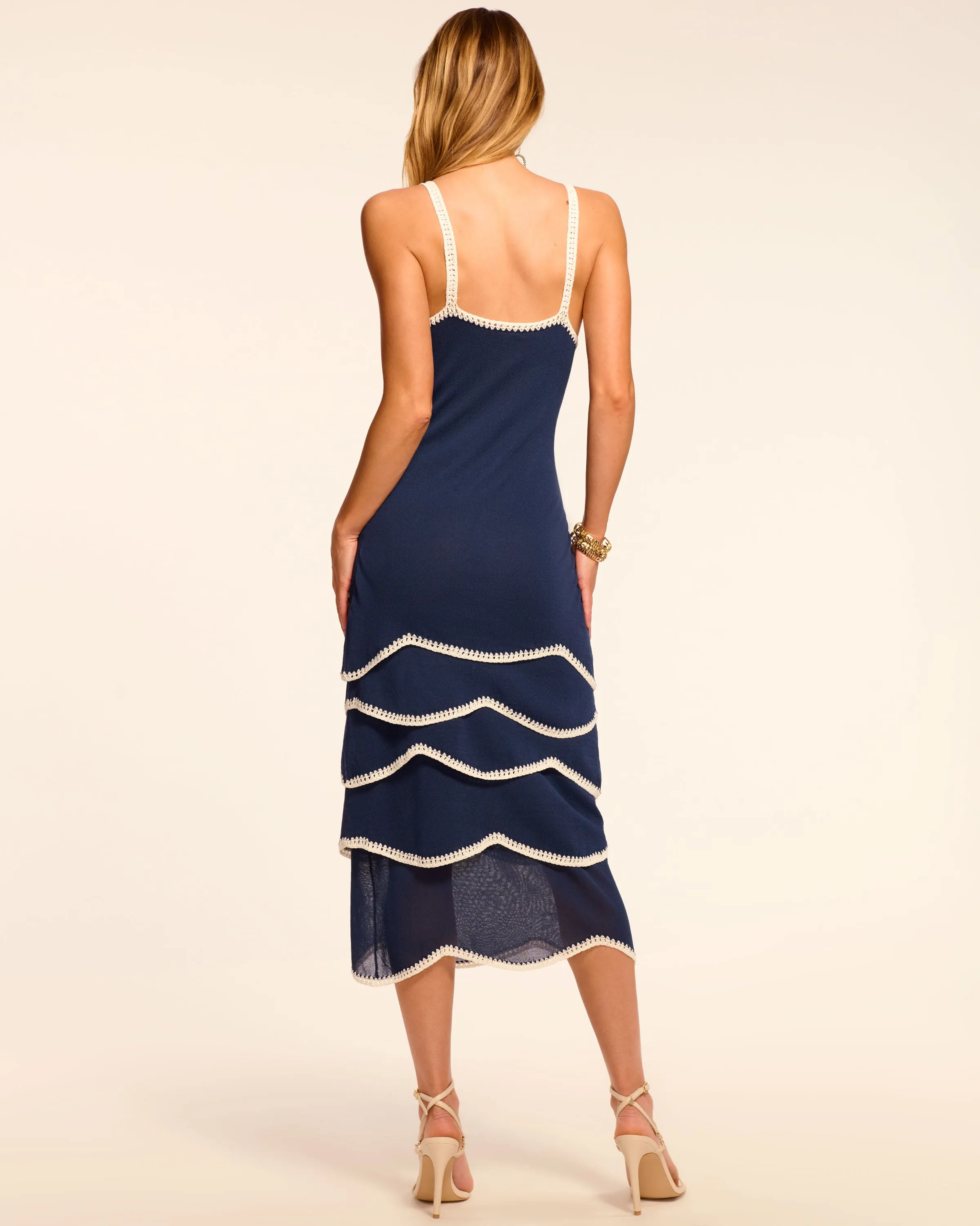 Aurelia Knit Tiered Midi Dress