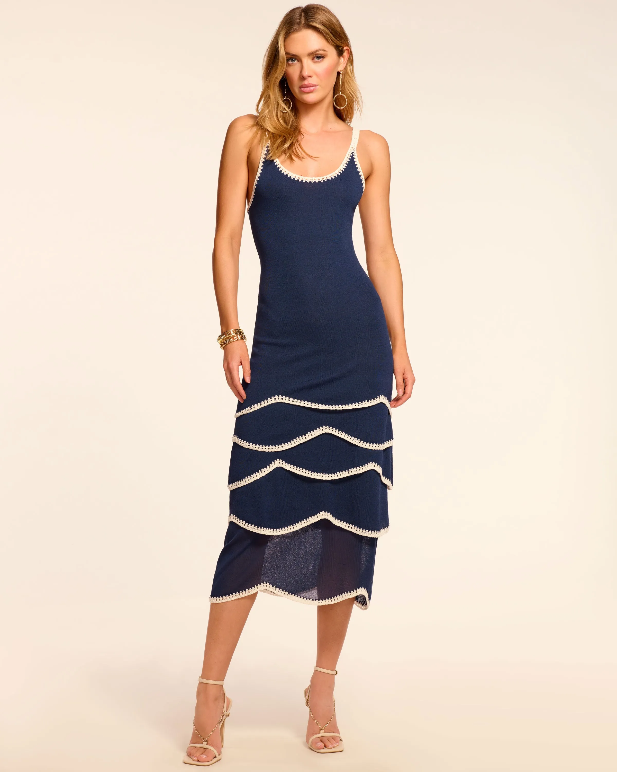 Aurelia Knit Tiered Midi Dress