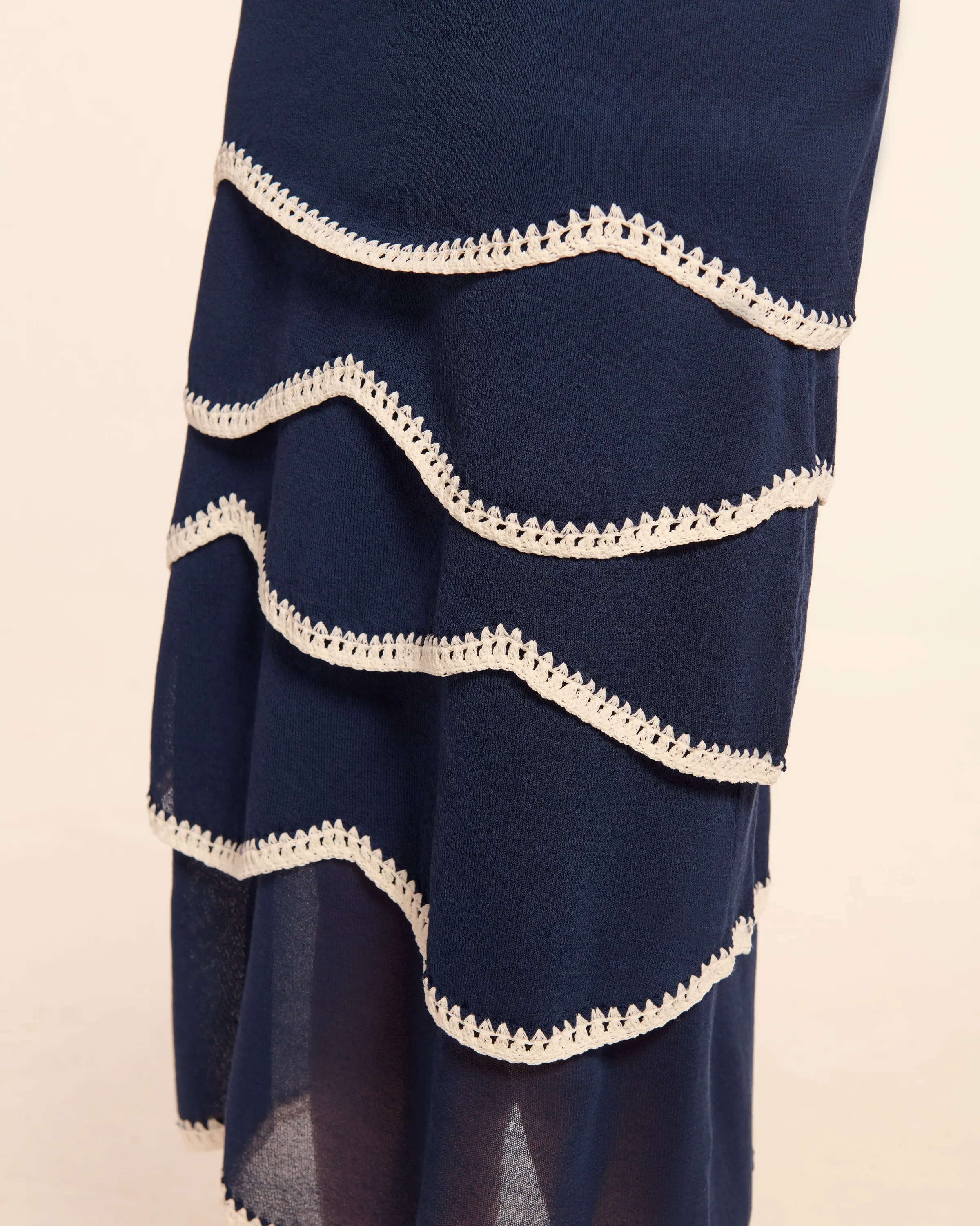 Aurelia Knit Tiered Midi Dress