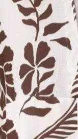 Aurelia Playsuit - Brown/White Print