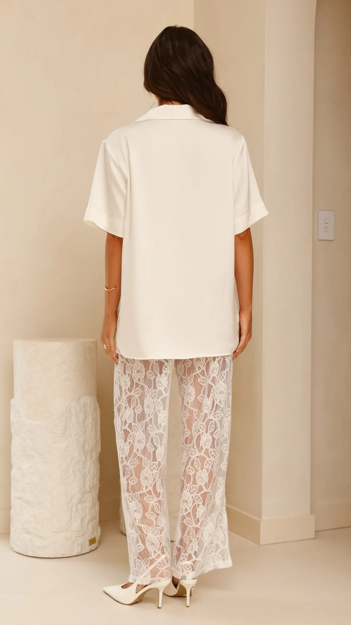 Baxter Pant - White Lace