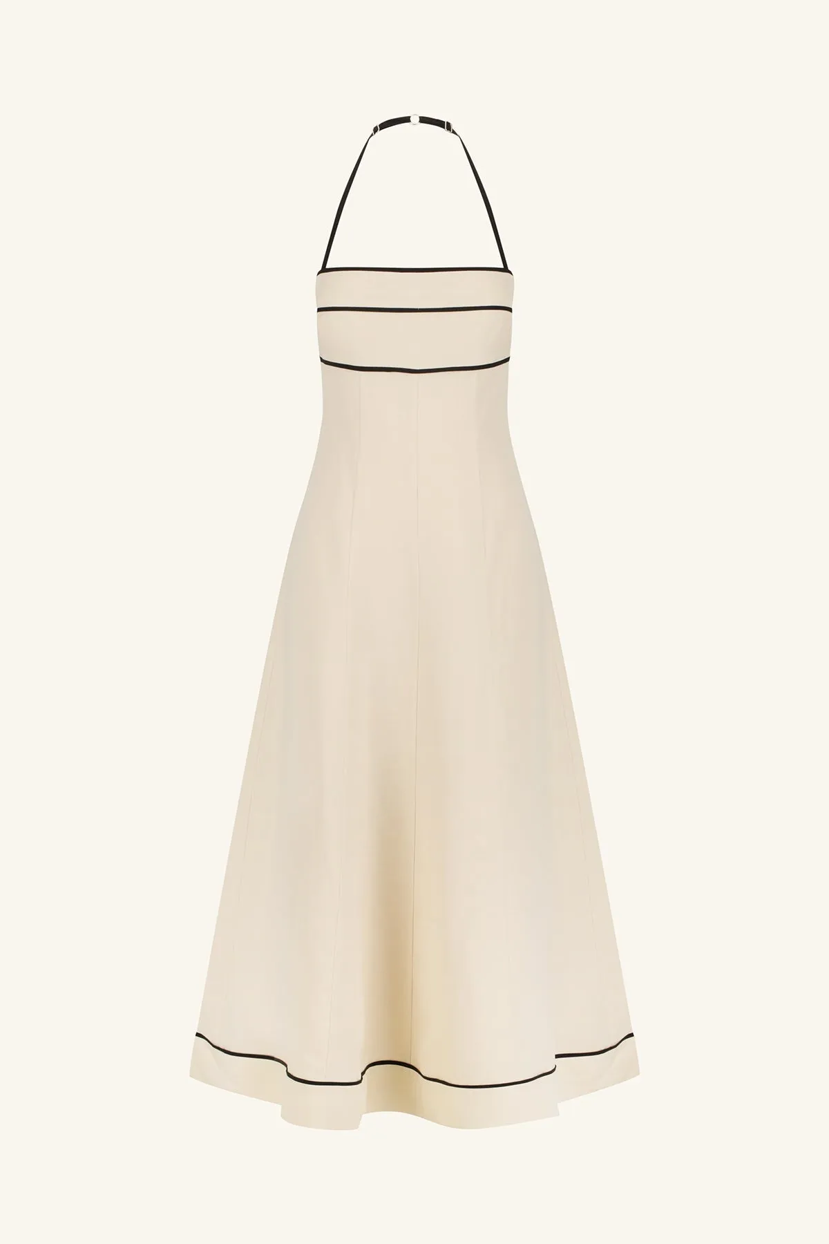 BILLIE CONTRAST PANELLED MIDI DRESS