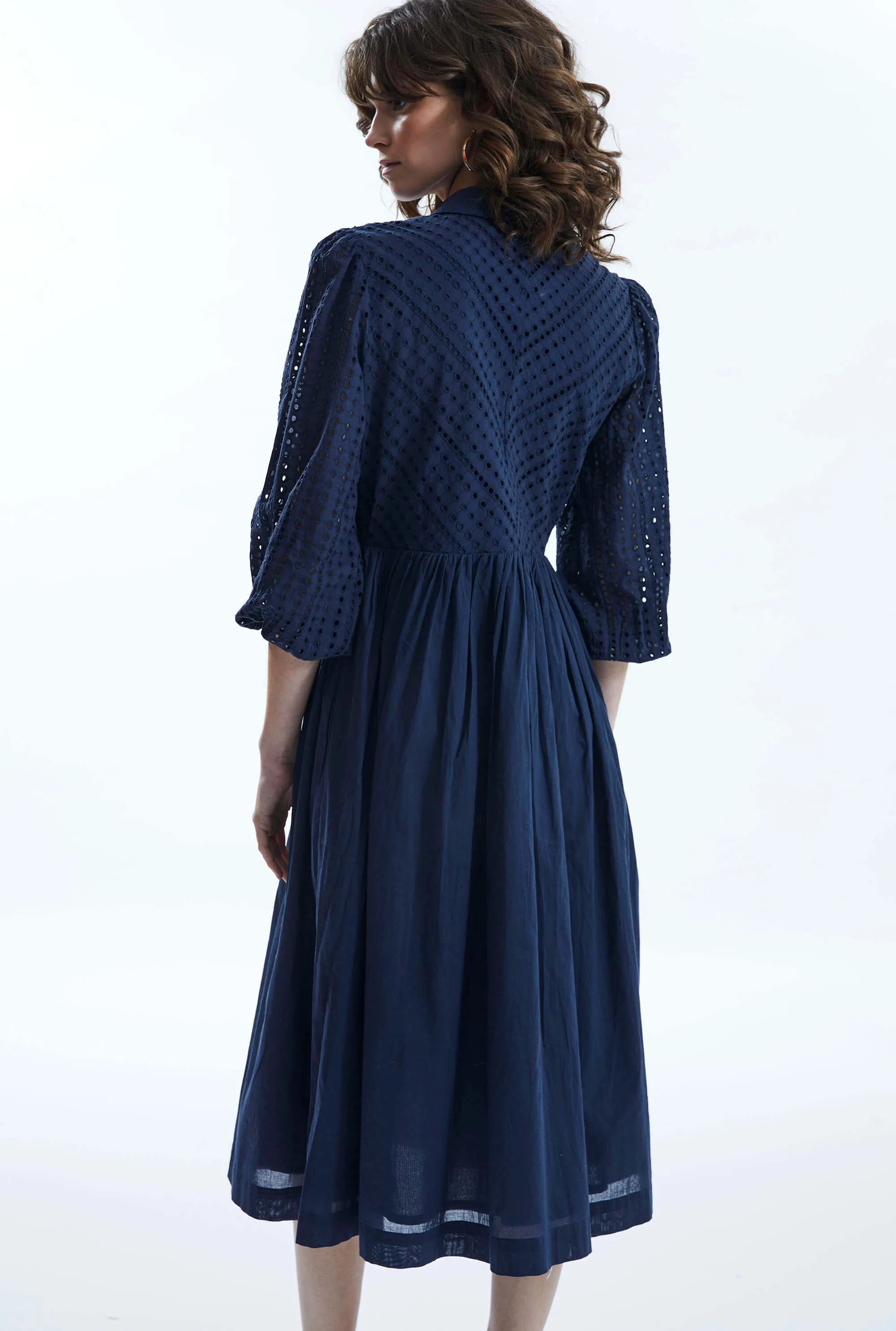 Broderie Anglaise Midi Dress