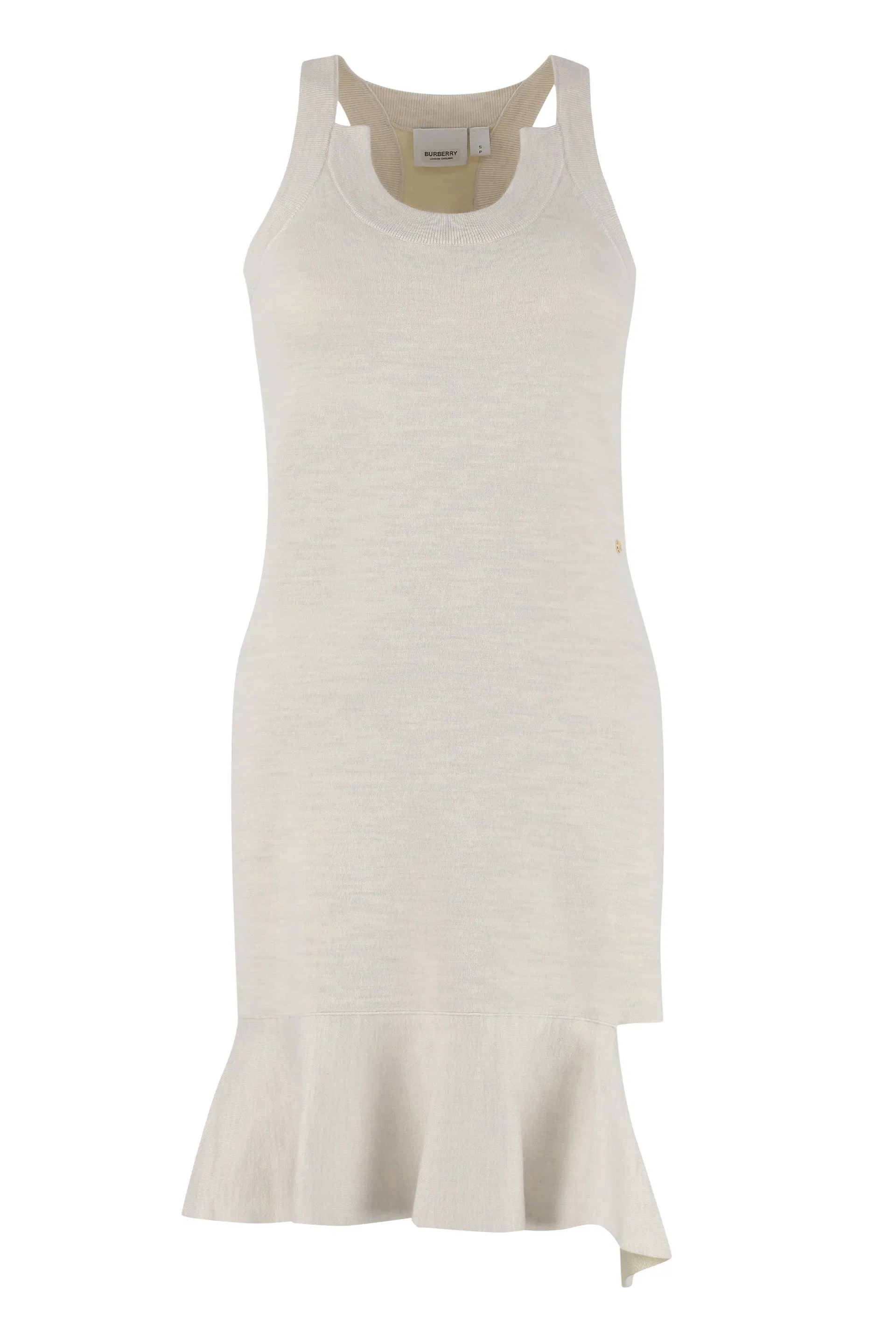 Burberry Cut-Put Detailed Jersey Mini Dress