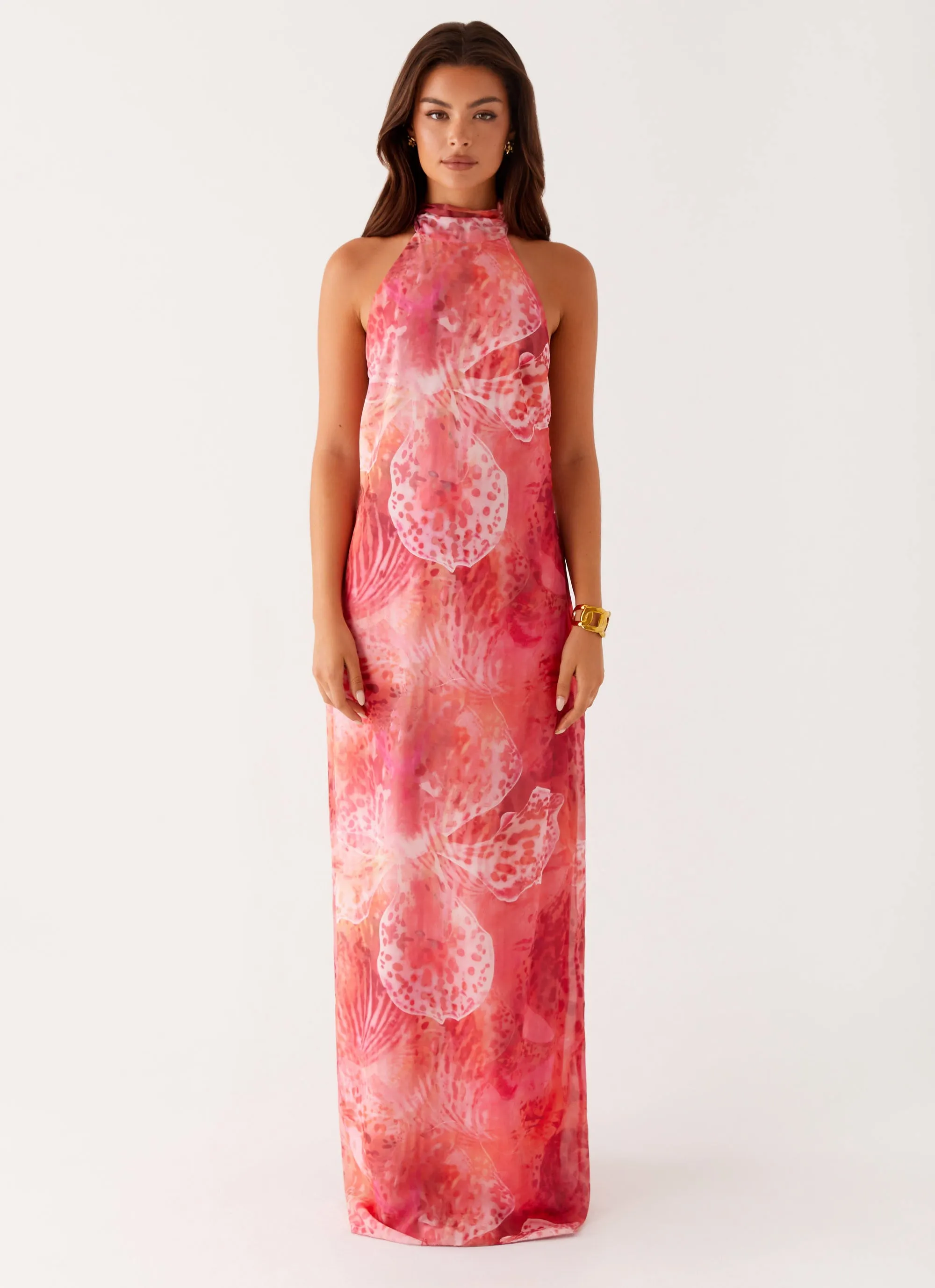 California Maxi Dress - Flamingo Fling