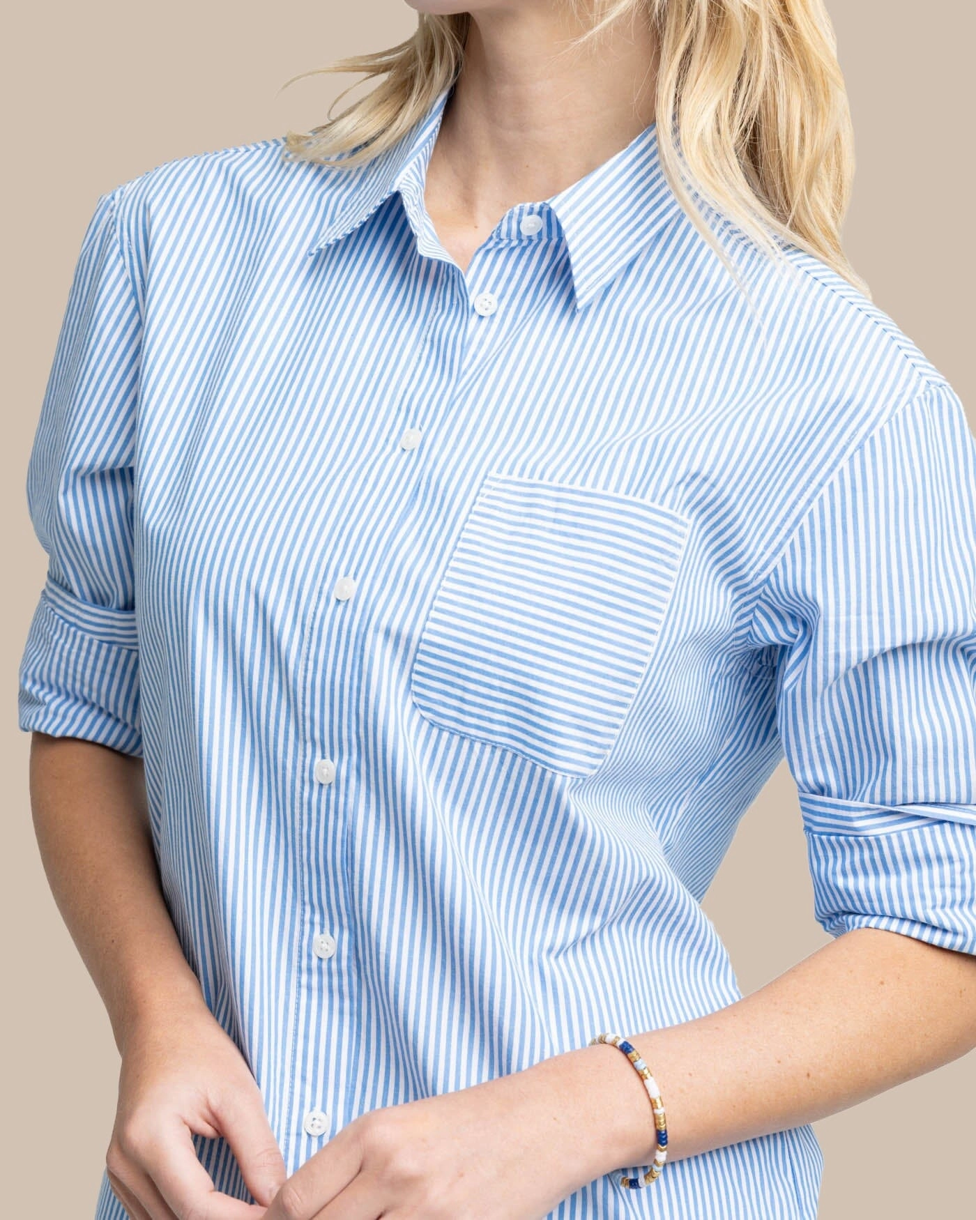 Cam Stripe Poplin Dress
