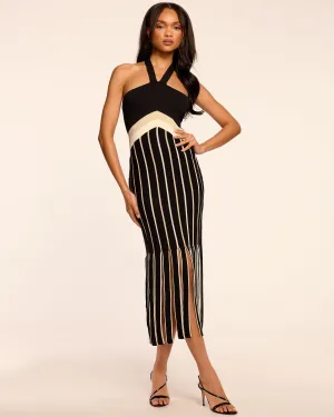 Campbell Fringe Knit Halter Dress