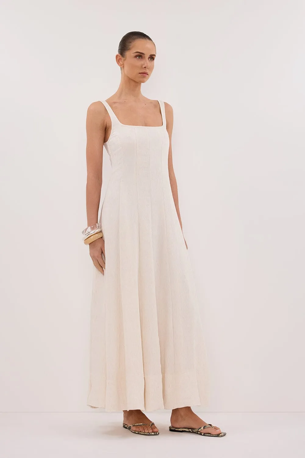CANNE CREAM MIDI DRESS