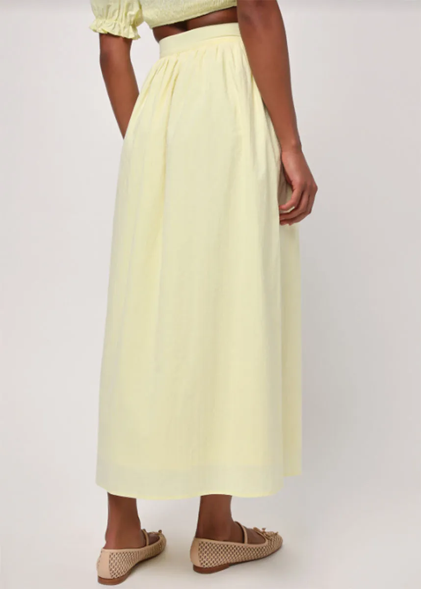 Caroline Poplin Skirt - Yellow