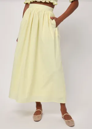 Caroline Poplin Skirt - Yellow