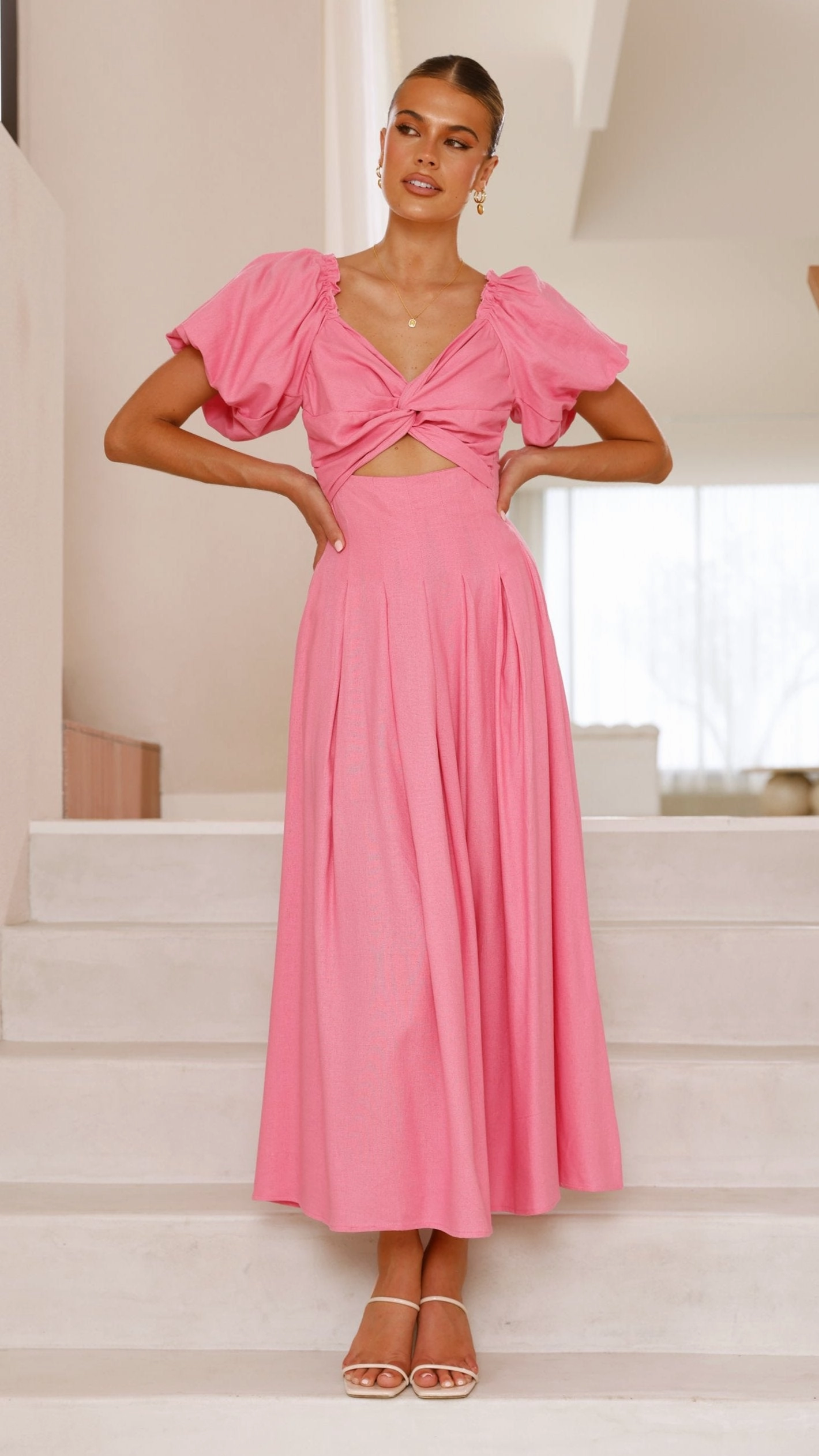 Christina Maxi Dress - Hot Pink