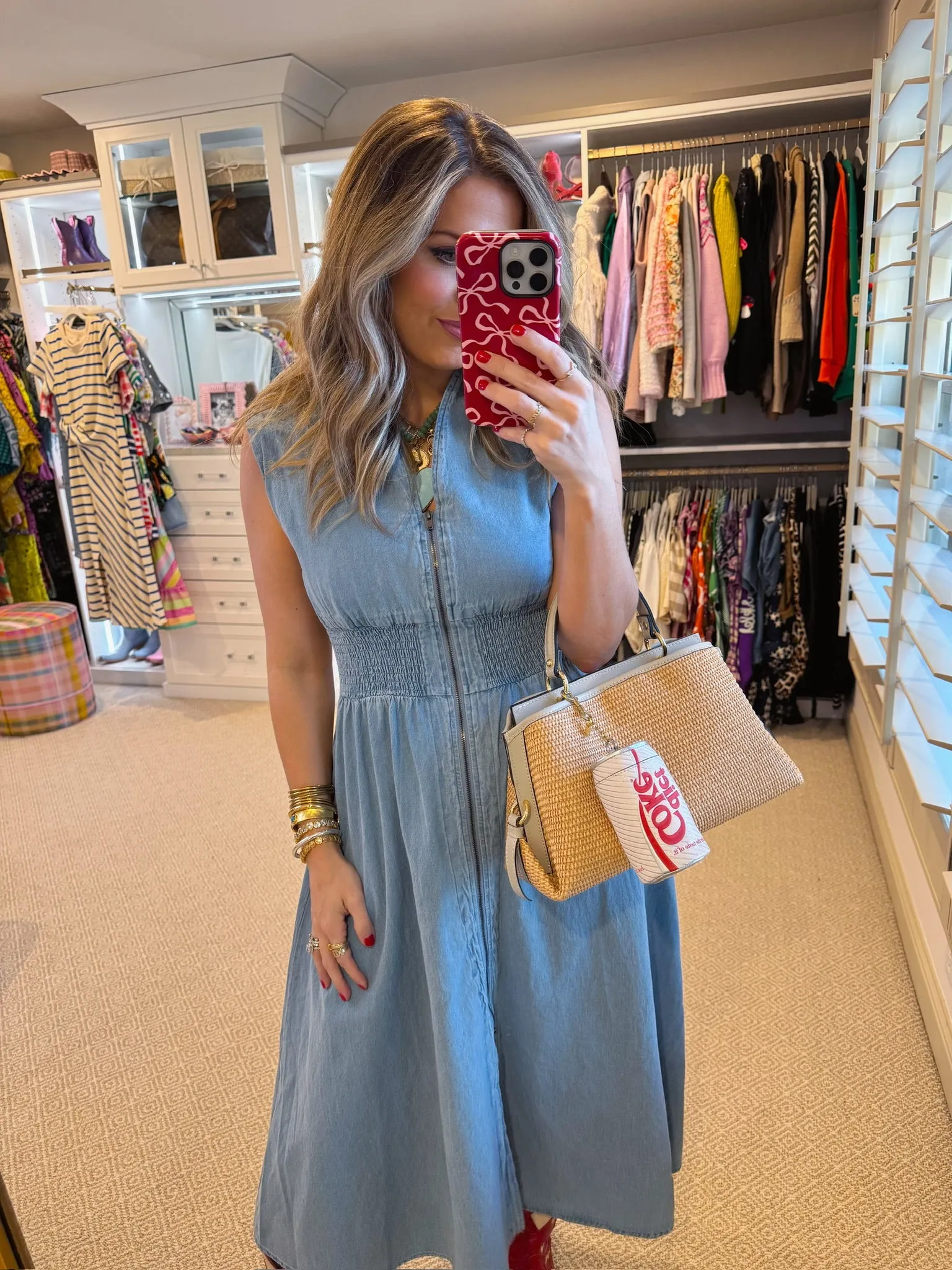 DANIELLE DENIM ZIP UP DRESS