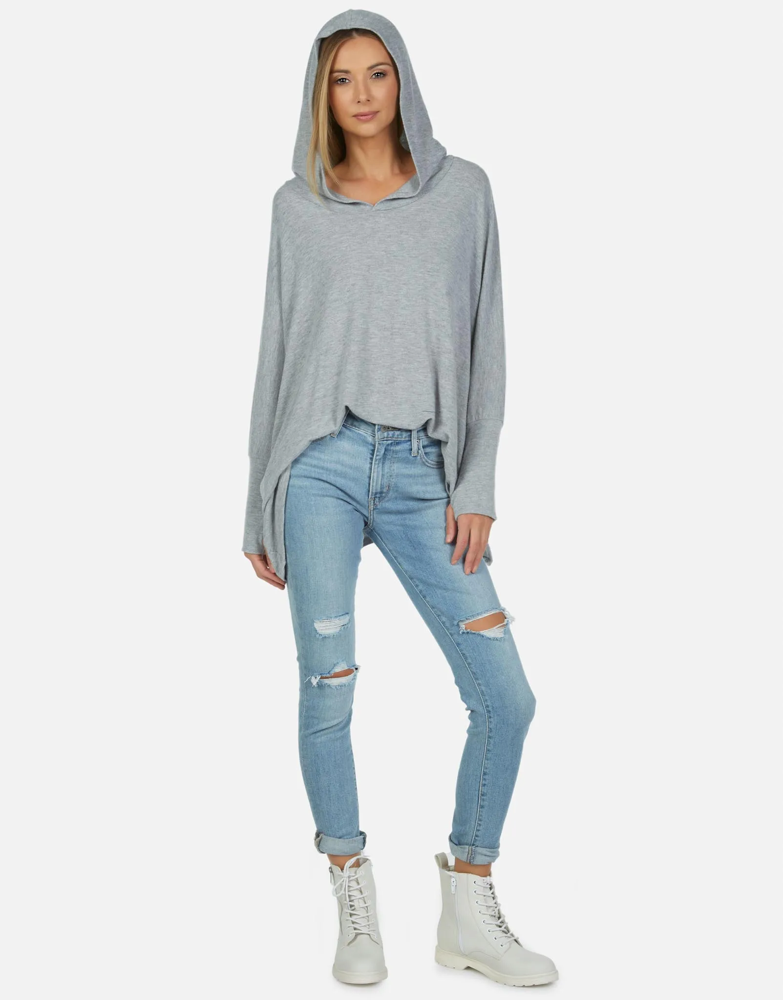 Dash Oversized Hoodie Heather Grey
