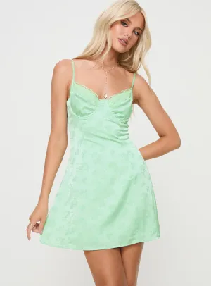 Dear Me Mini Dress Sage