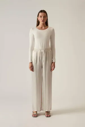 Drawstring Beige Trousers
