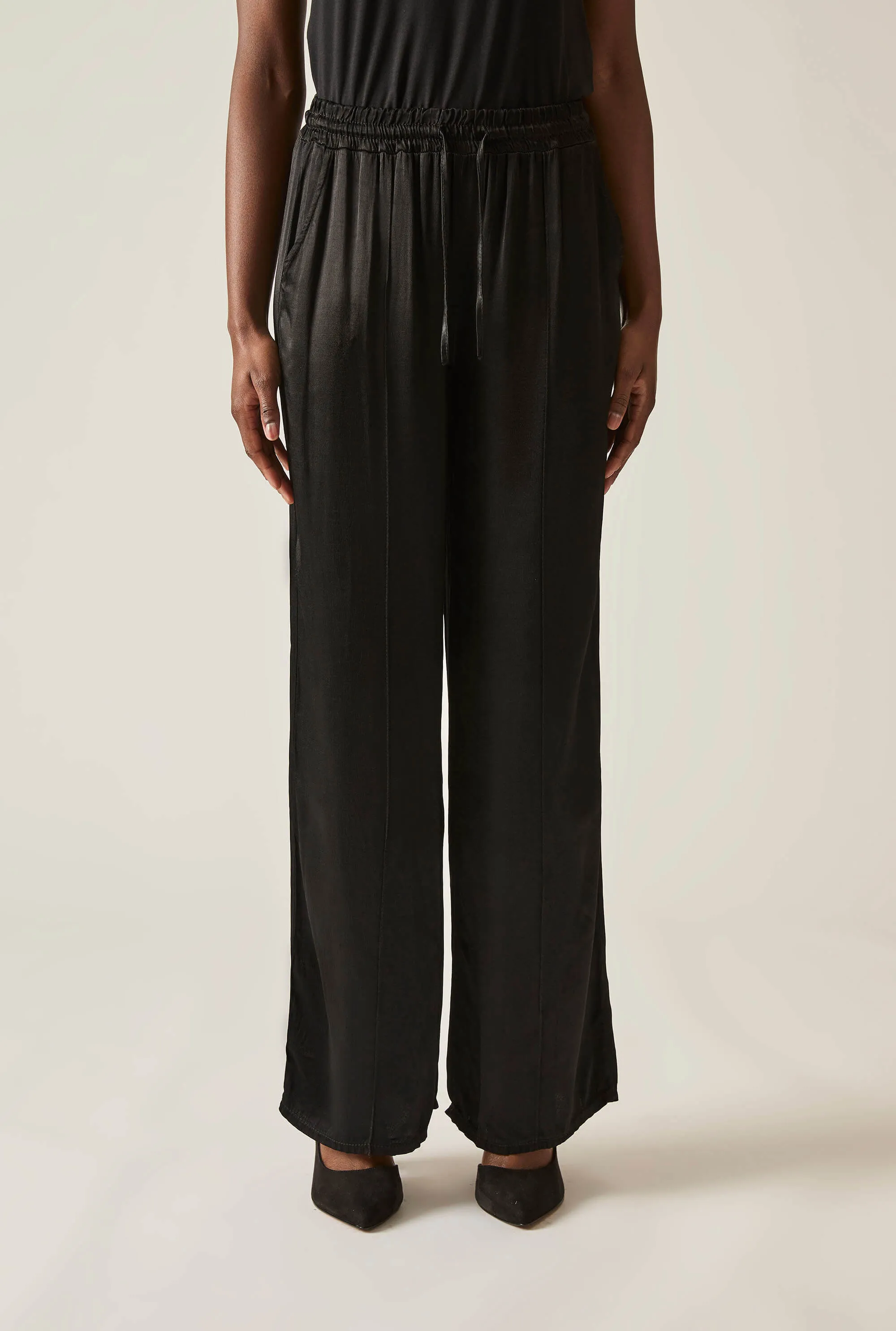Drawstring Black Trousers