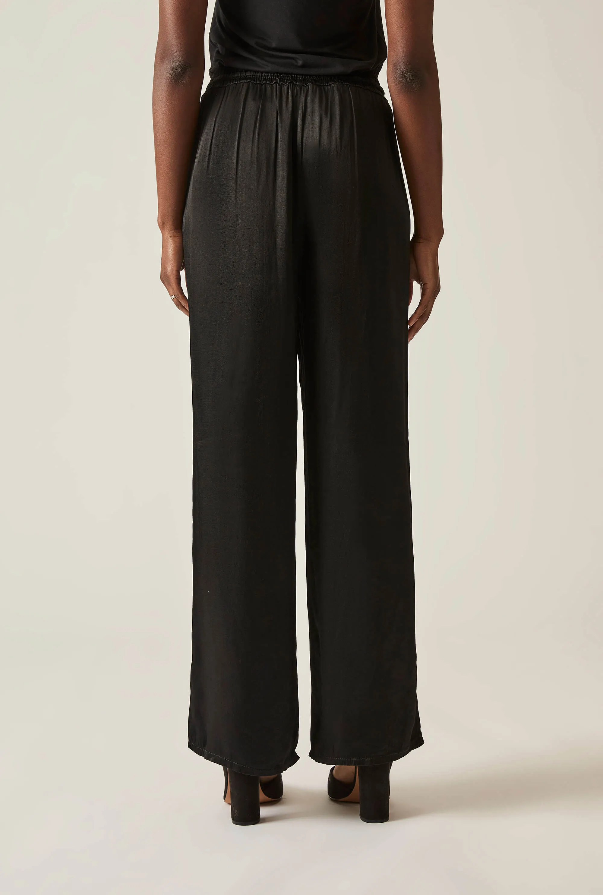 Drawstring Black Trousers