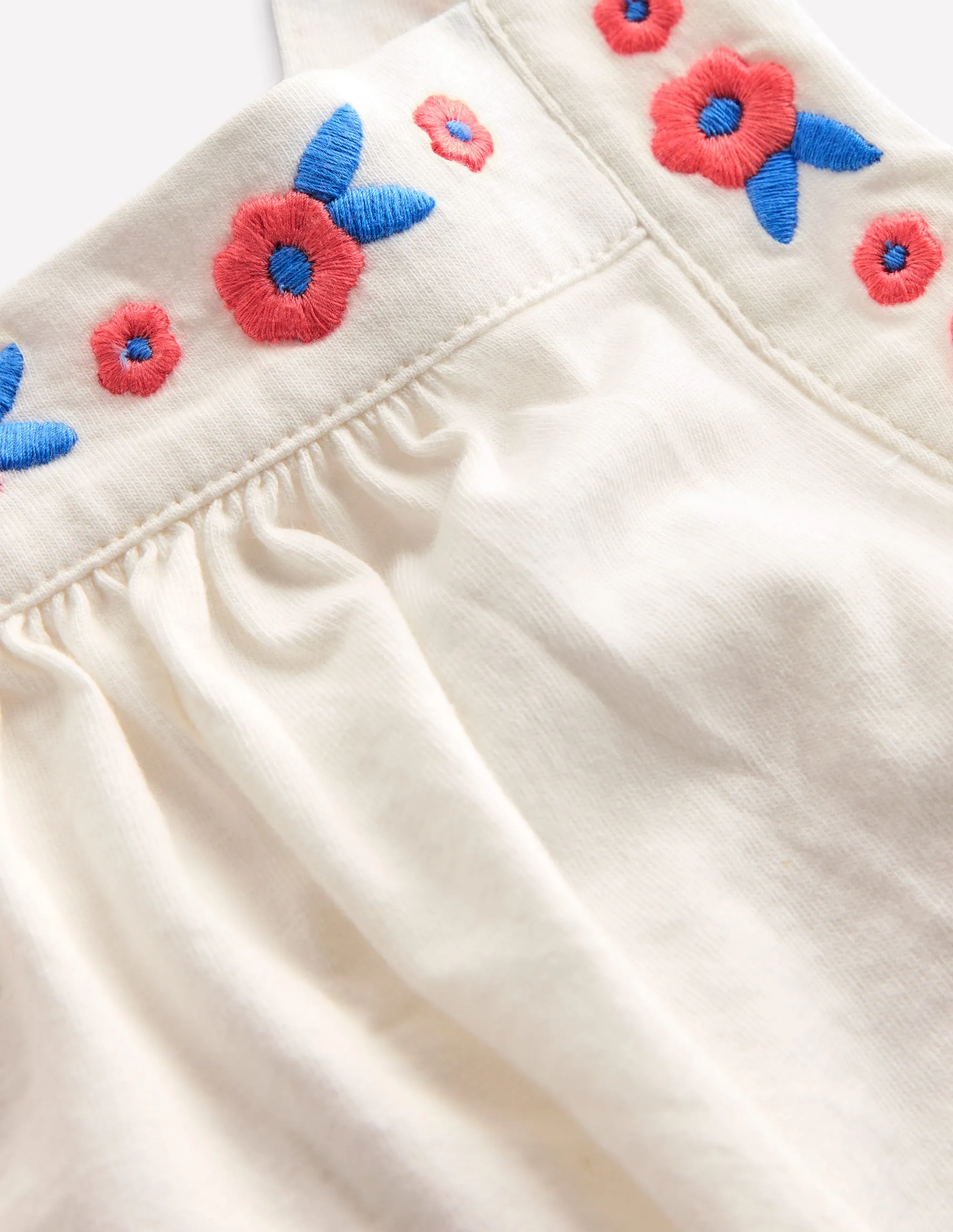 Embroidered Sleeveless Top-Soft Ivory