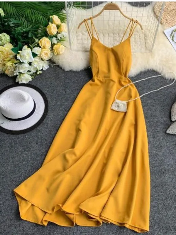 Emerald Green Maxi Dress Cotton Strap Long Women In Sexy Dress