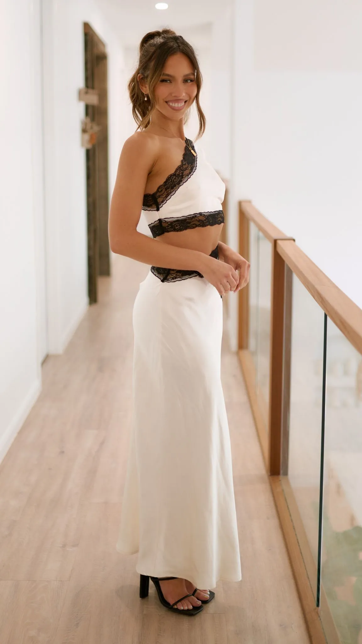 Emily One Shoulder Maxi Dress - White