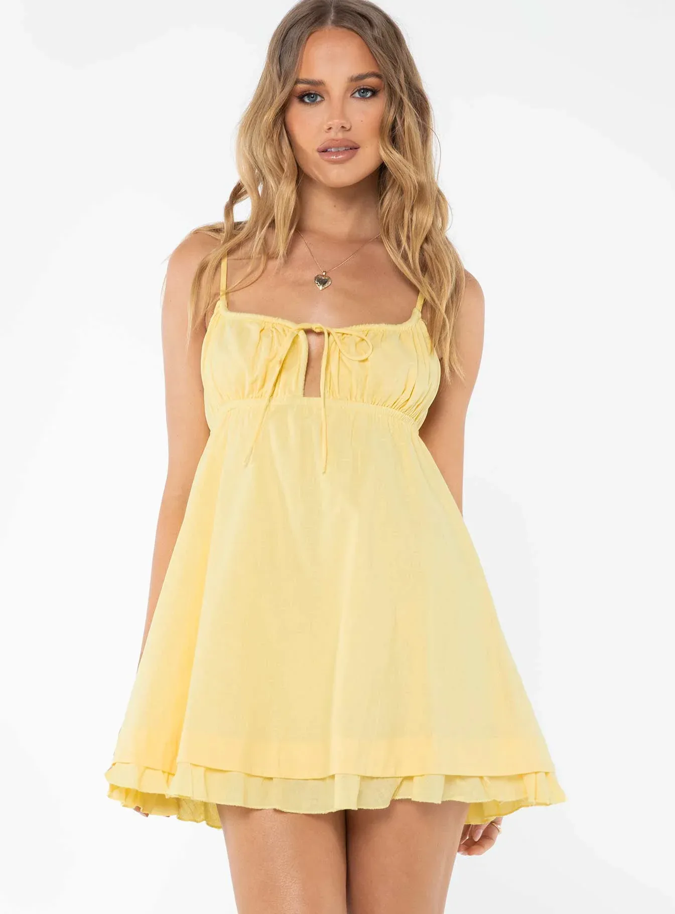 Empress Of Love Mini Dress Yellow