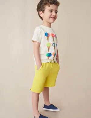 Garment Dye Shorts-Gooseberry Yellow