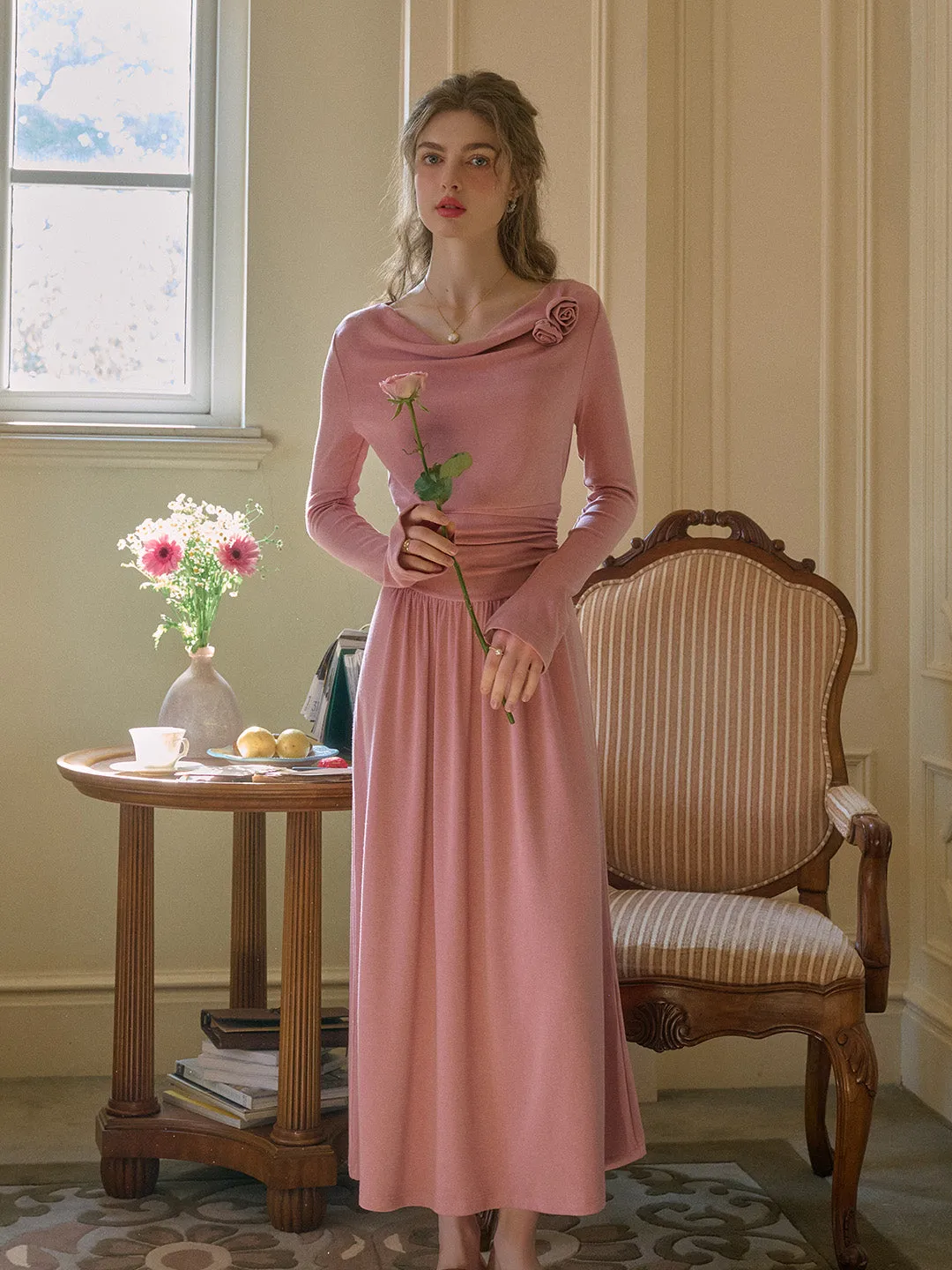 Gianna 3D Rose Dress