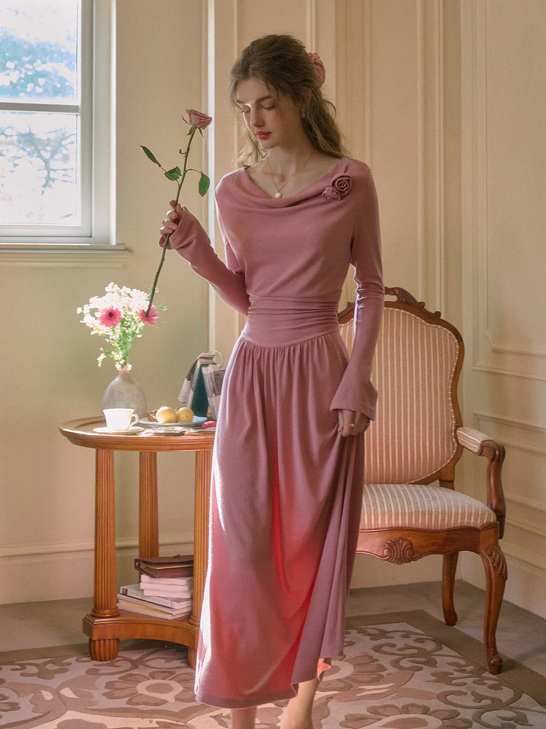 Gianna 3D Rose Dress
