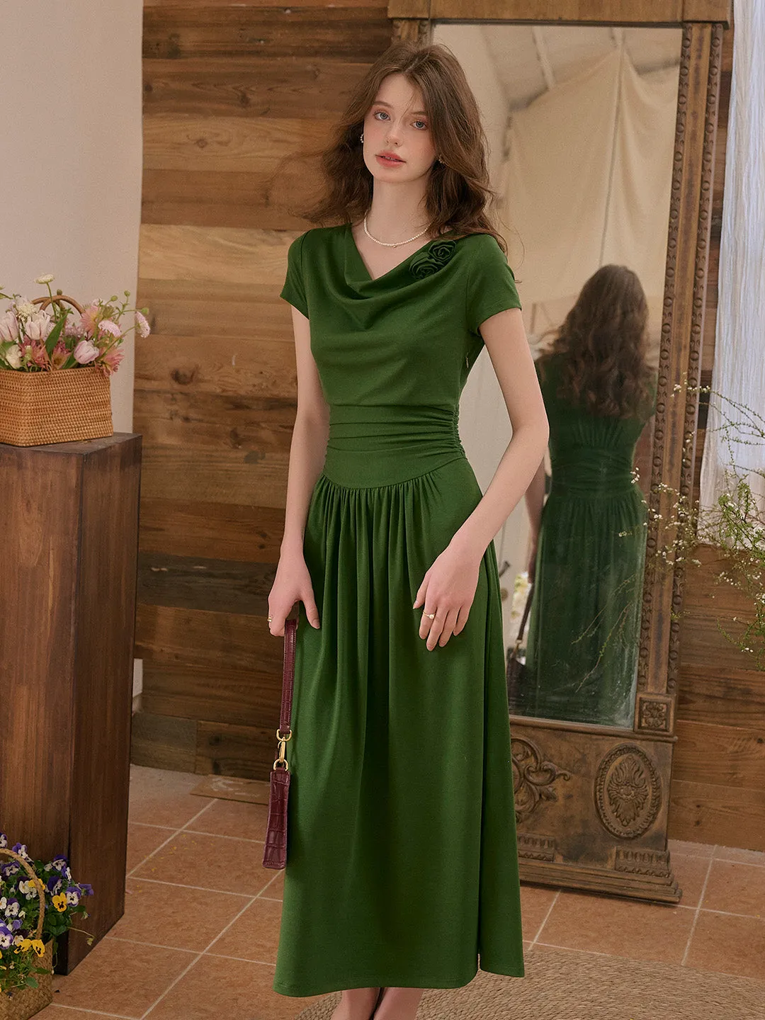 Gianna 3D Rose Dress