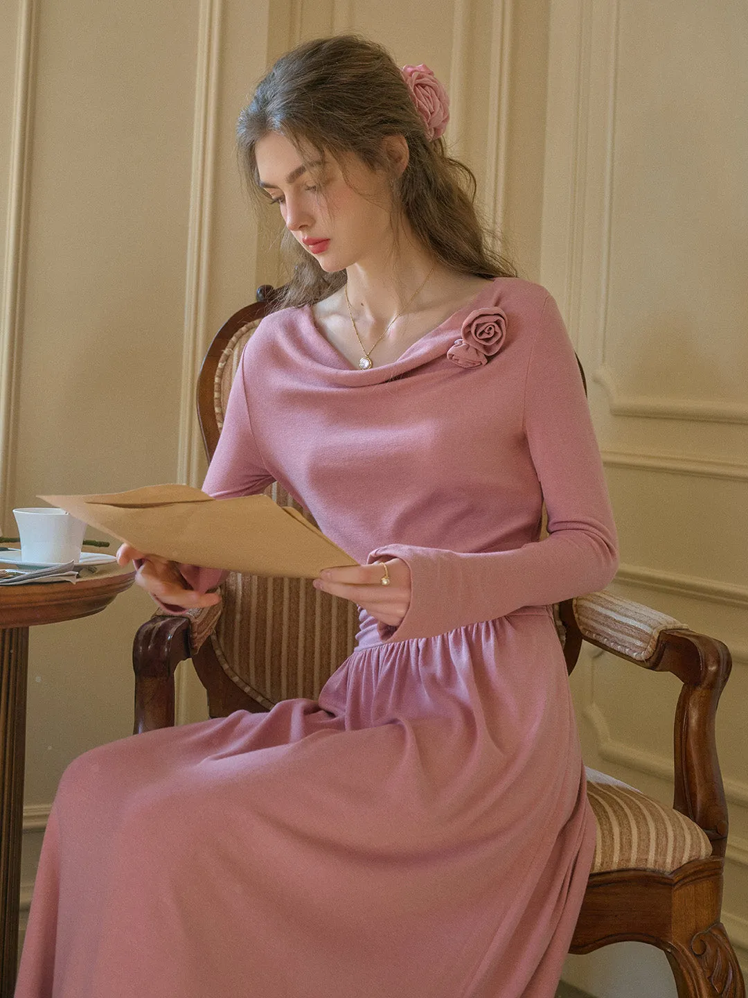 Gianna 3D Rose Dress