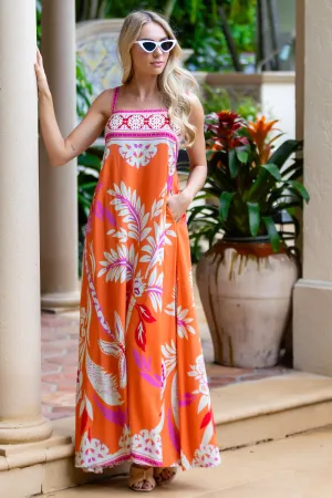 Giselle Dress / Orange Palm